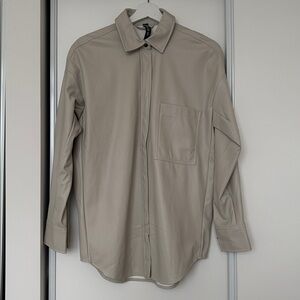 Brand New Design Lab Faux Leather Shirt Oversized -XS